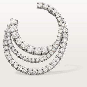Etincelle de Cartier hoop earrings, triple row, paved Etincelle de Cartier hoop earrings, triple row, paved