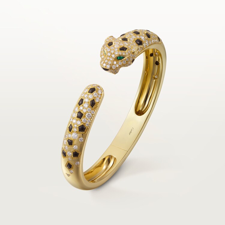 Cartier designed diamond panther bracelet hotsell