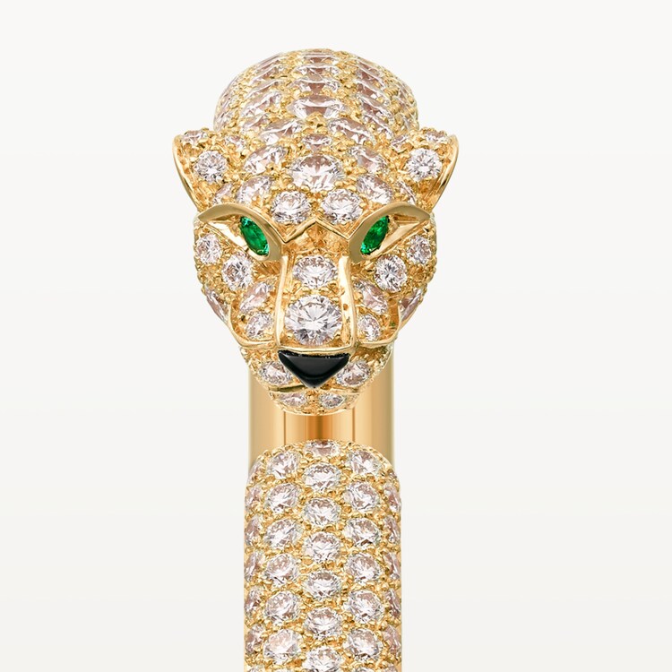CRN6718117 Panthere de Cartier bracelet Yellow gold onyx emeralds diamonds Cartier