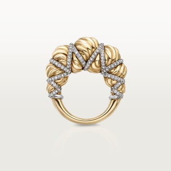 Cartier Libre Tressage ring, diamonds  Cartier Libre Tressage ring, diamonds