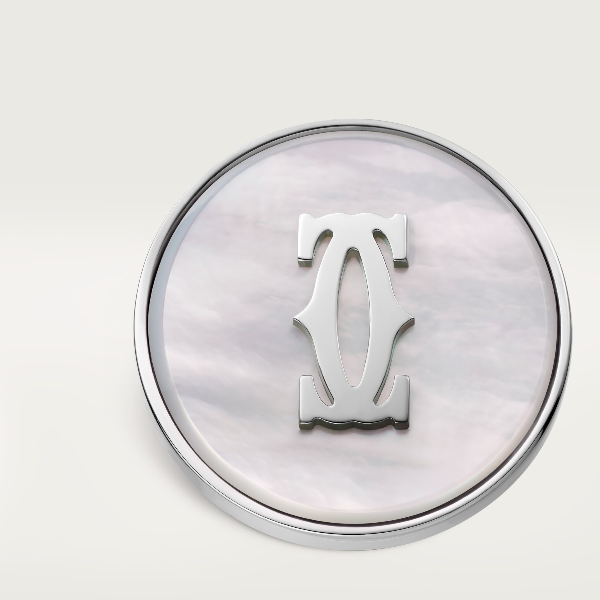 Double C de Cartier cufflinks in mother-of-pearl