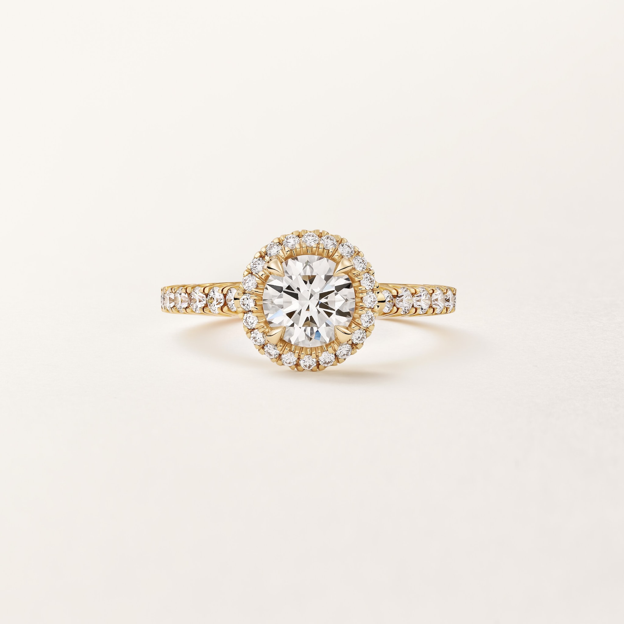 Cartier Destin&eacute;e solitaire, brilliant-cut diamond, paved 