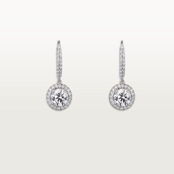 Cartier Destinée sleeper earrings, 2 brilliant-cut diamonds, paved Cartier Destinée sleeper earrings, 2 brilliant-cut diamonds, paved