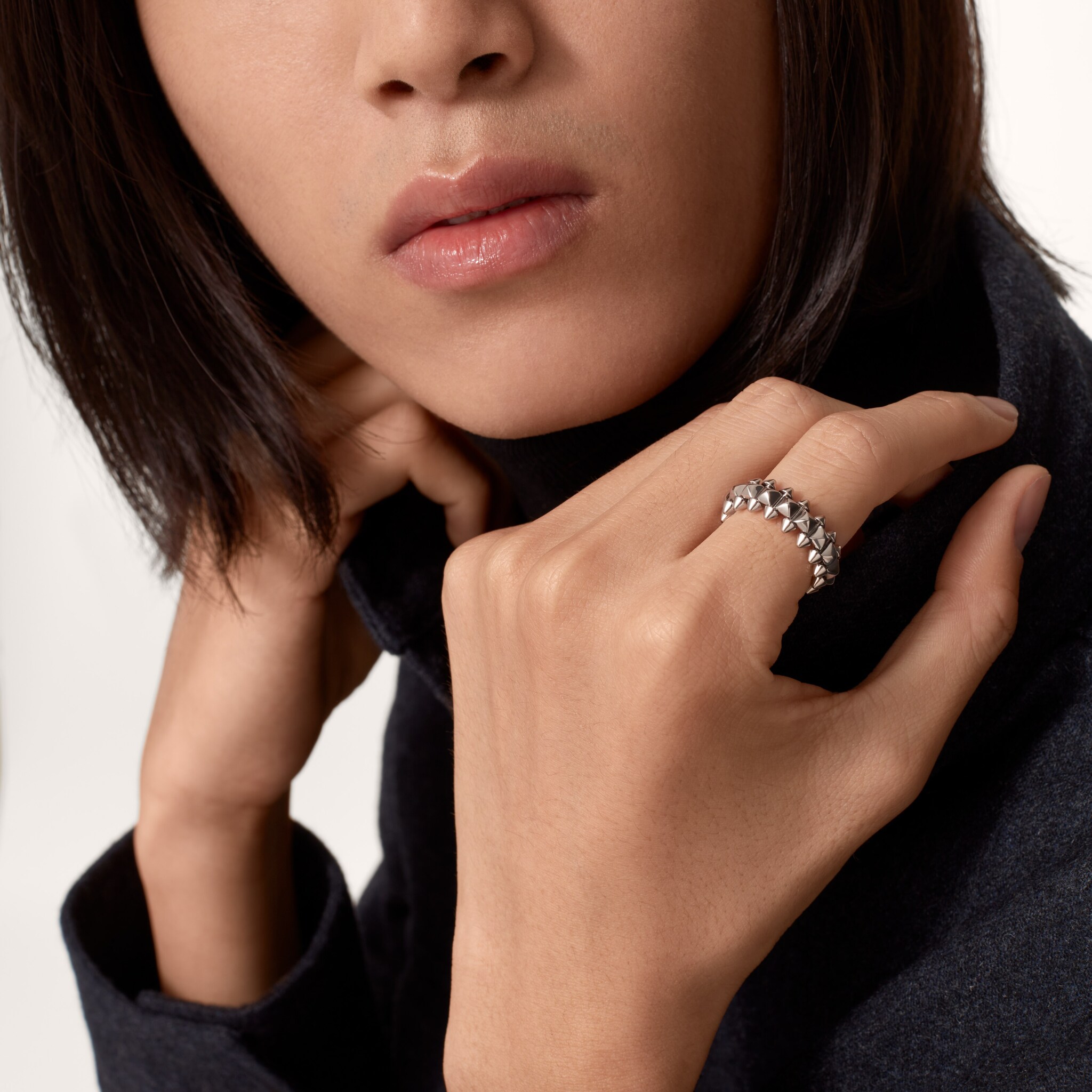 Cartier Clash Ring Worn Stackable Rings 18K Gold Plated Dainty