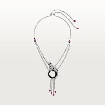 Panthère de Cartier necklace, rubellite, paved  Panthère de Cartier necklace, rubellite, paved