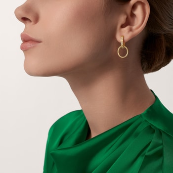 #LOVE# earrings, multiwear, half-paved #LOVE# earrings, multiwear, half-paved