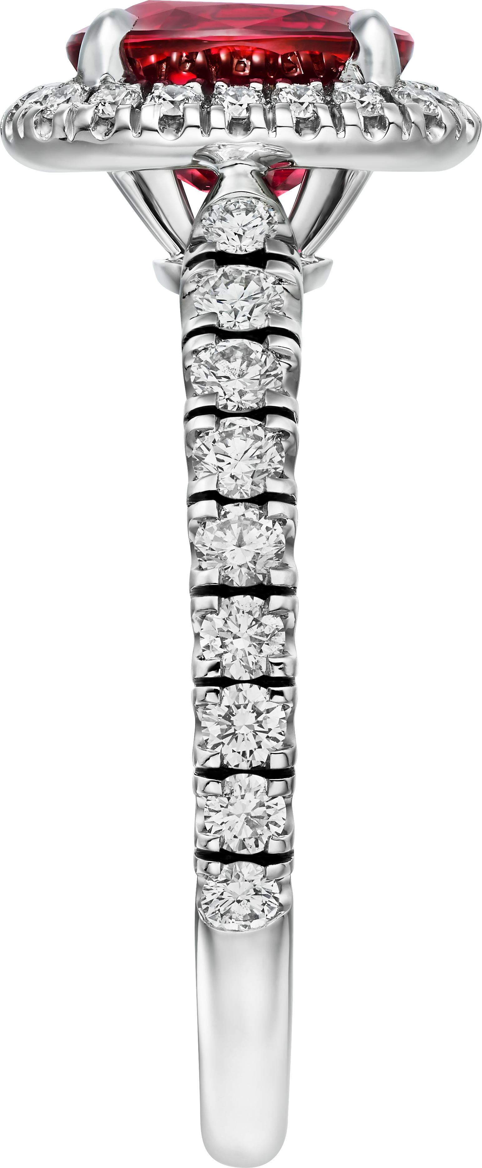 Cartier Destin&eacute;e solitaire, oval-cut ruby, paved , image 5