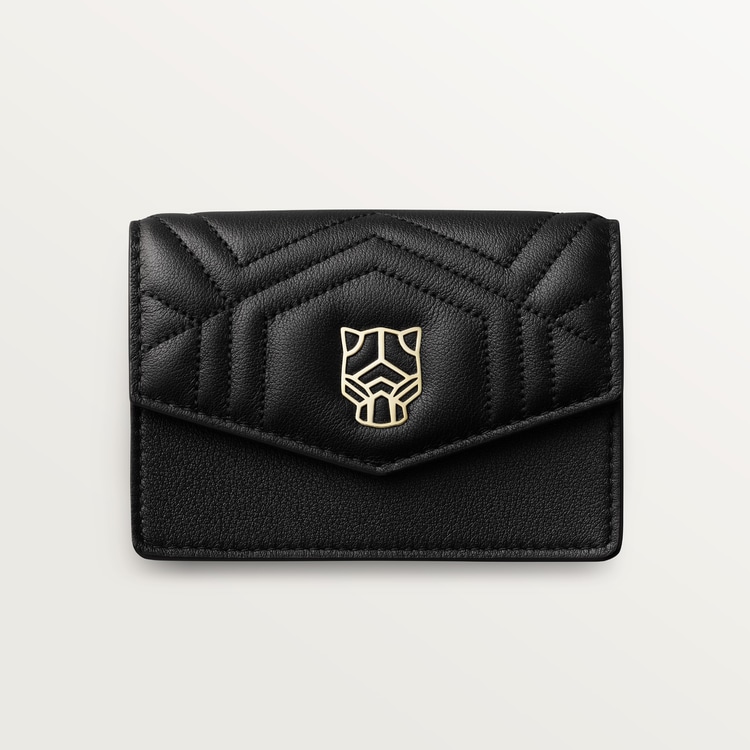 Business card holder with zipper, Panthère Graphique de Cartier Business card holder with zipper, Panthère Graphique de Cartier