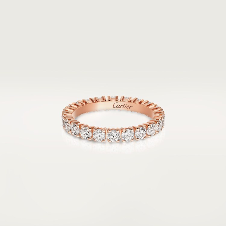 CRN4722700 Cartier Destin e wedding band Pink gold diamonds