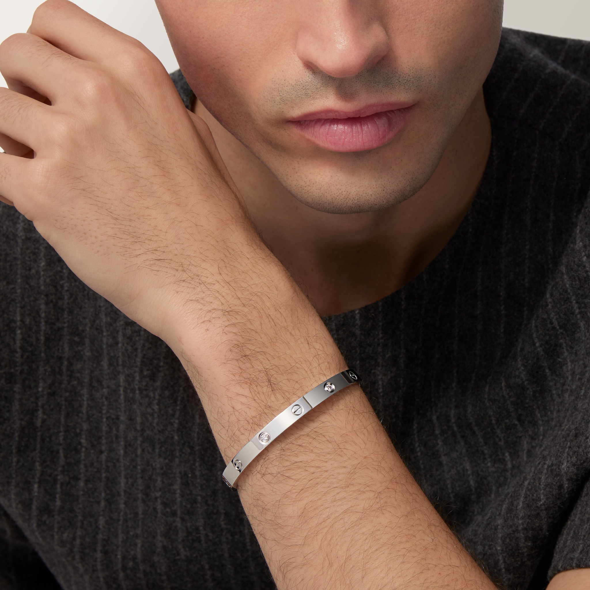 #LOVE# bracelet,single-screw closure, classic model, 4 diamonds