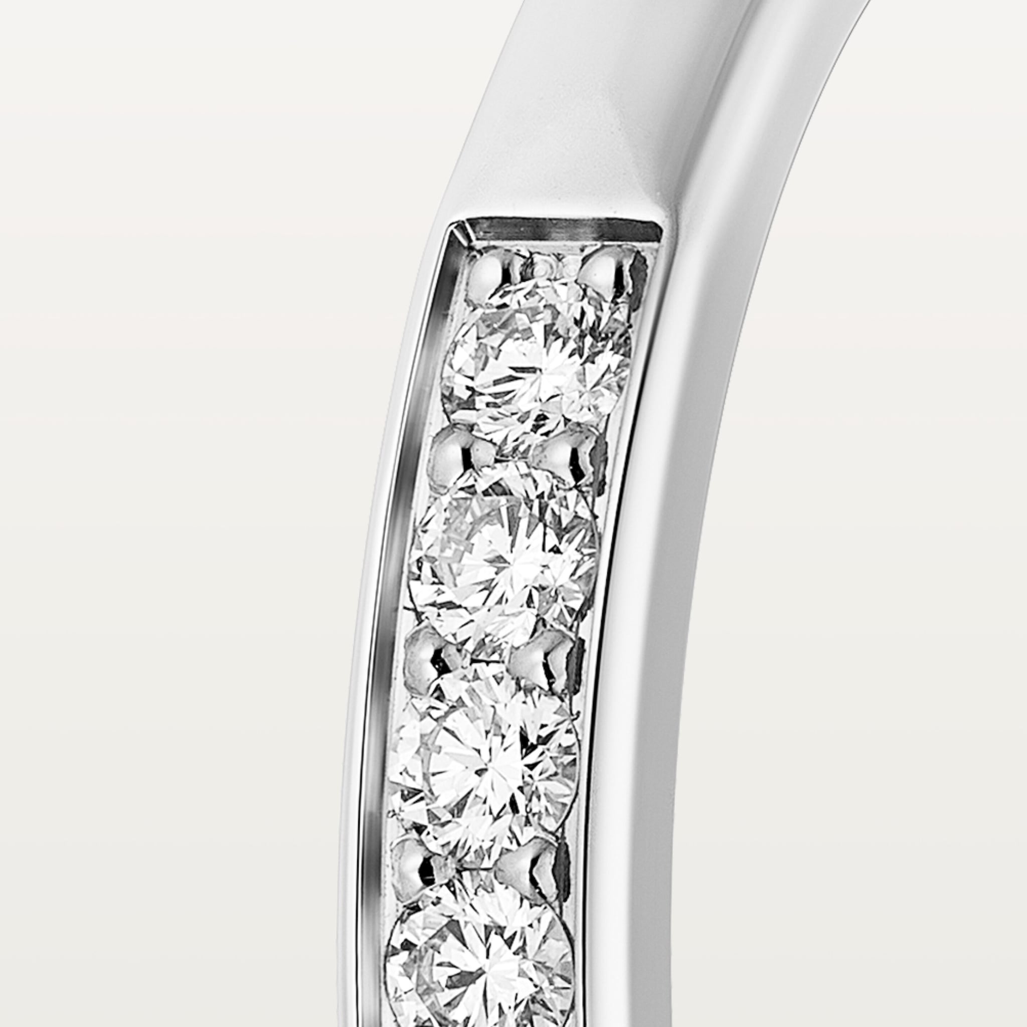 1895 wedding band, 2.6 mm width, half-paved