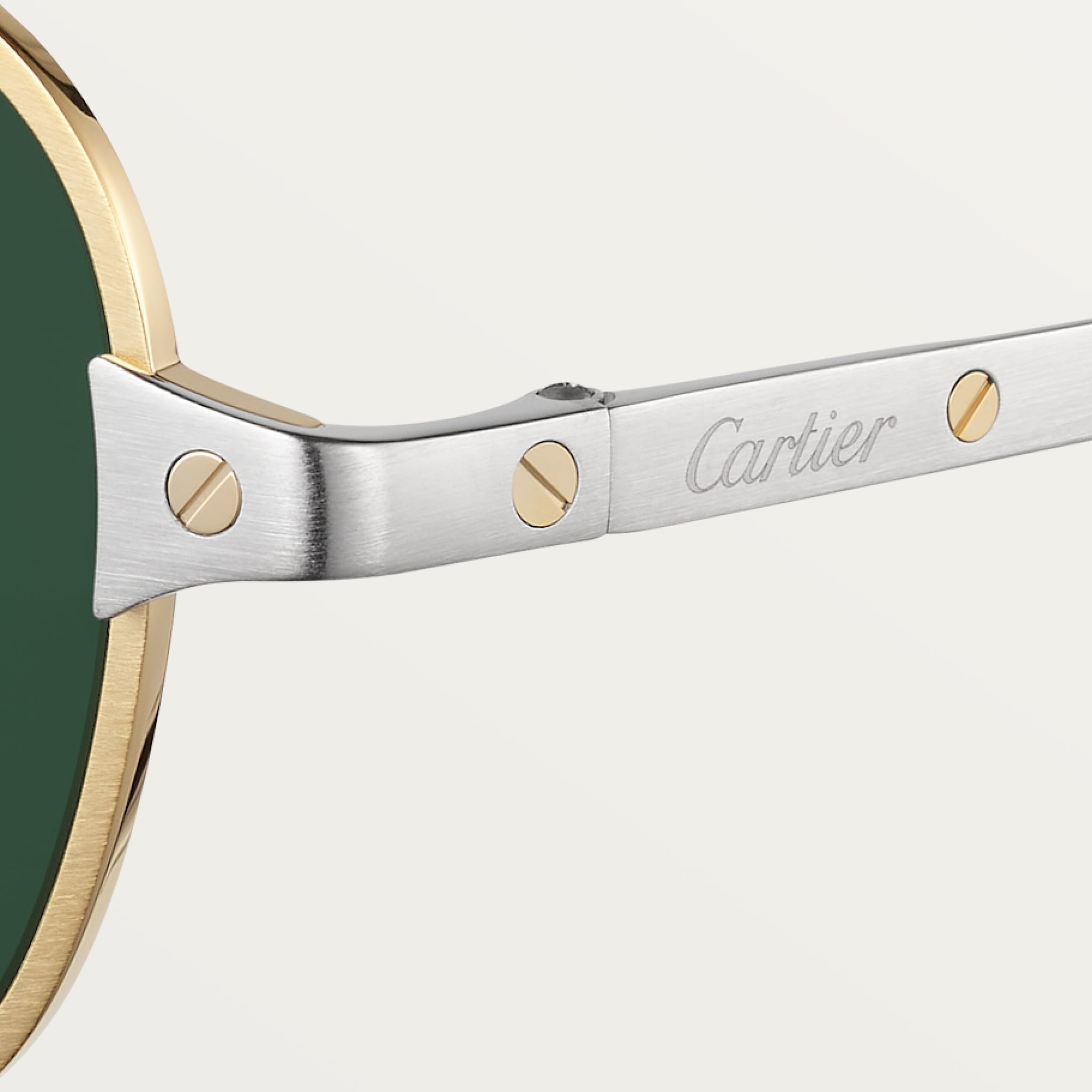 Cartier トリニティ アビエーターサングラス ゴールド Première aviator glasses in gold - Cartier Eyewear
