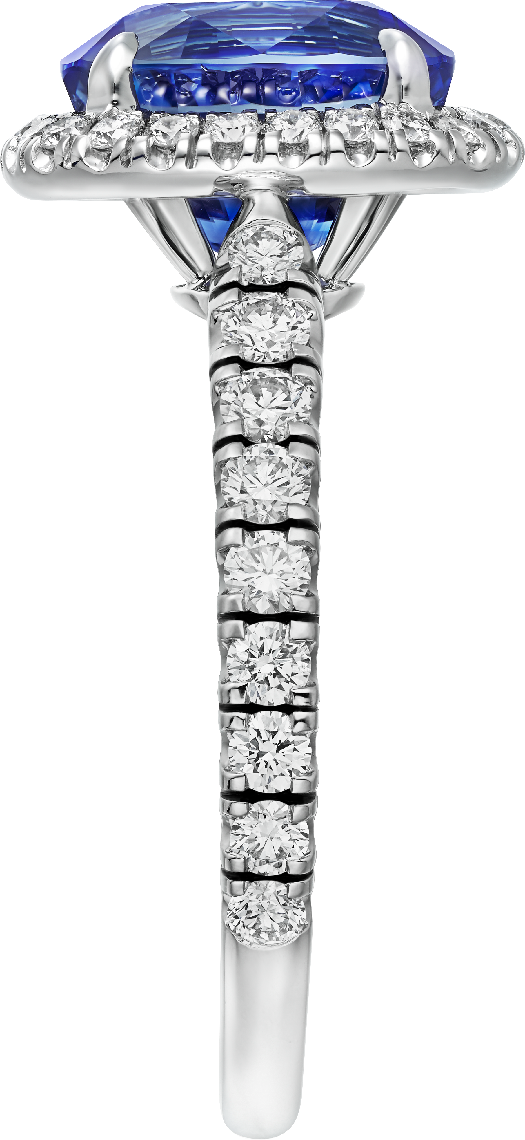 Cartier Destin&eacute;e solitaire, oval-cut sapphire, paved , image 5