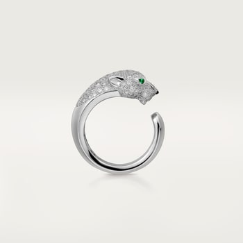 Panthère de Cartier ring, medium model, half-paved Panthère de Cartier ring, medium model, half-paved