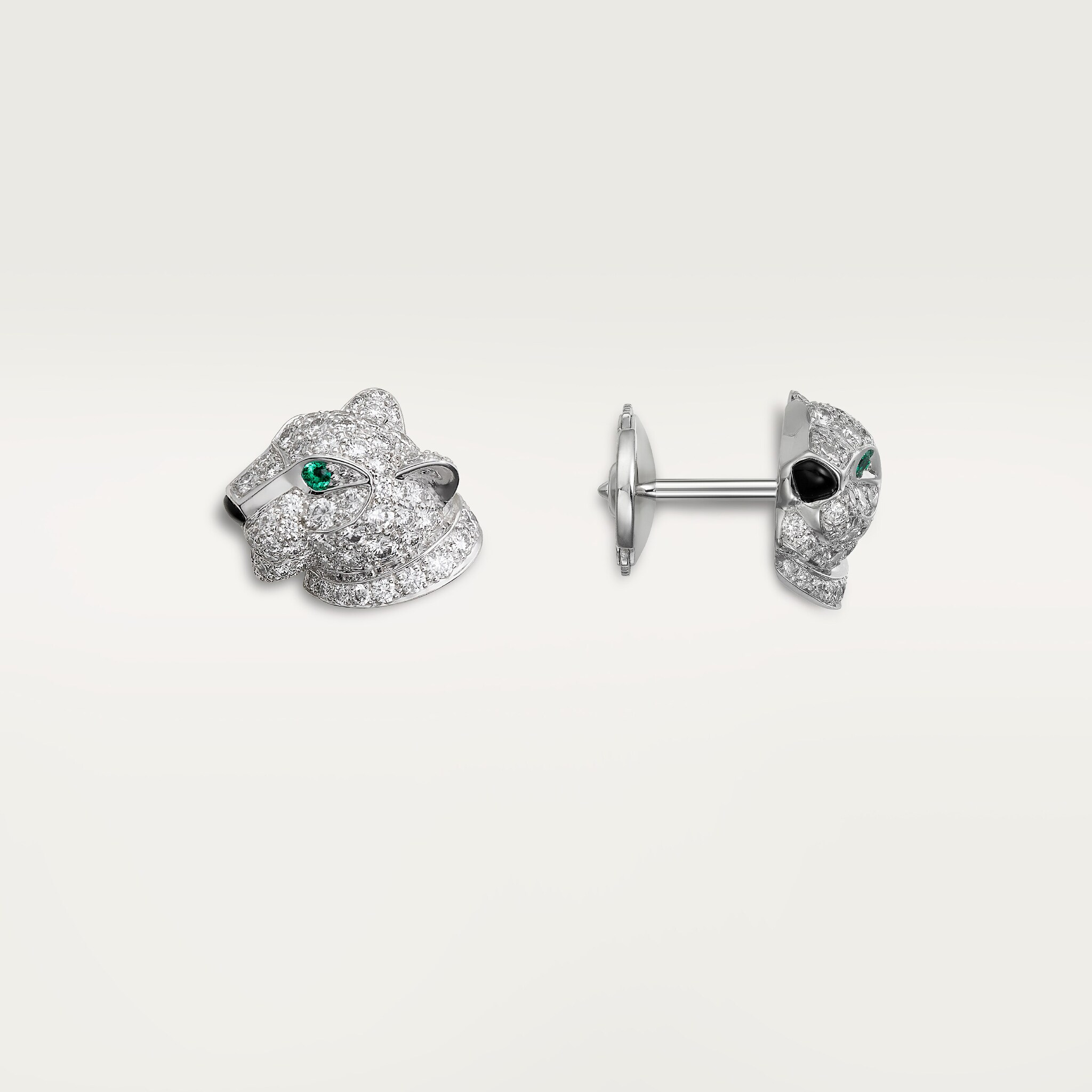Panth&egrave;re de Cartier stud earrings, paved