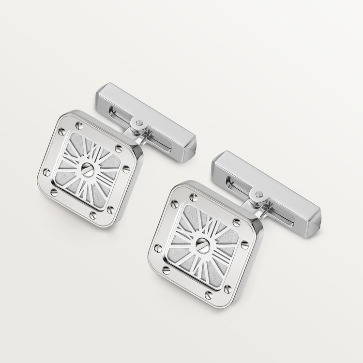 CROG000231 - Santos de Cartier cufflinks - Sterling silver CROG000231 - Santos de Cartier cufflinks - Sterling silver