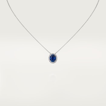 Cartier Destinée pendant, oval-cut sapphire, paved  Cartier Destinée pendant, oval-cut sapphire, paved