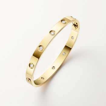Bracelet #LOVE#, modèle classique, 10 diamants