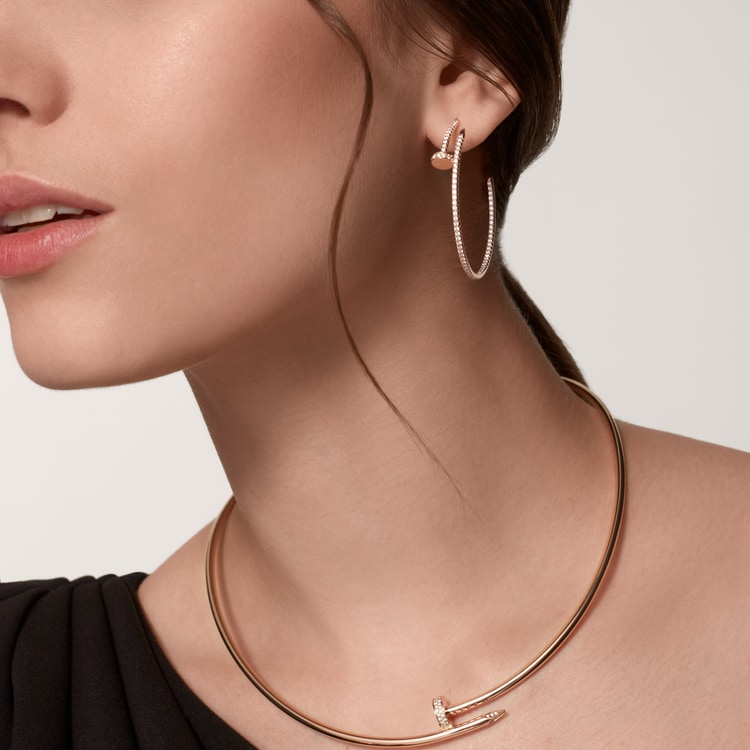 CRN8515009 Juste un Clou earrings Rose gold diamonds Cartier