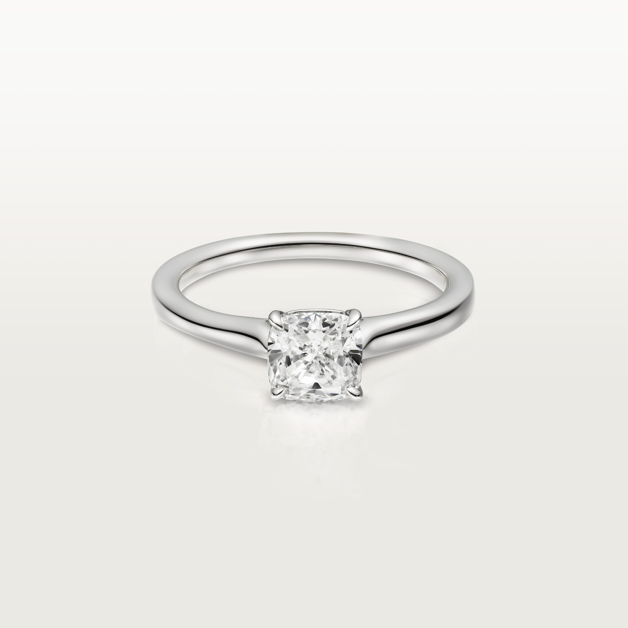 1895 solitaire, cushion-cut diamond