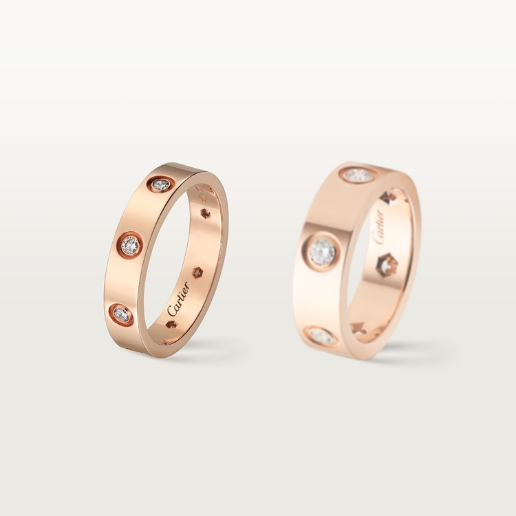 CRB4050800 LOVE wedding band 8 diamonds Rose gold diamonds
