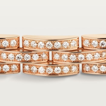 Maillon Panthère bracelet, triple row, paved  Maillon Panthère bracelet, triple row, paved