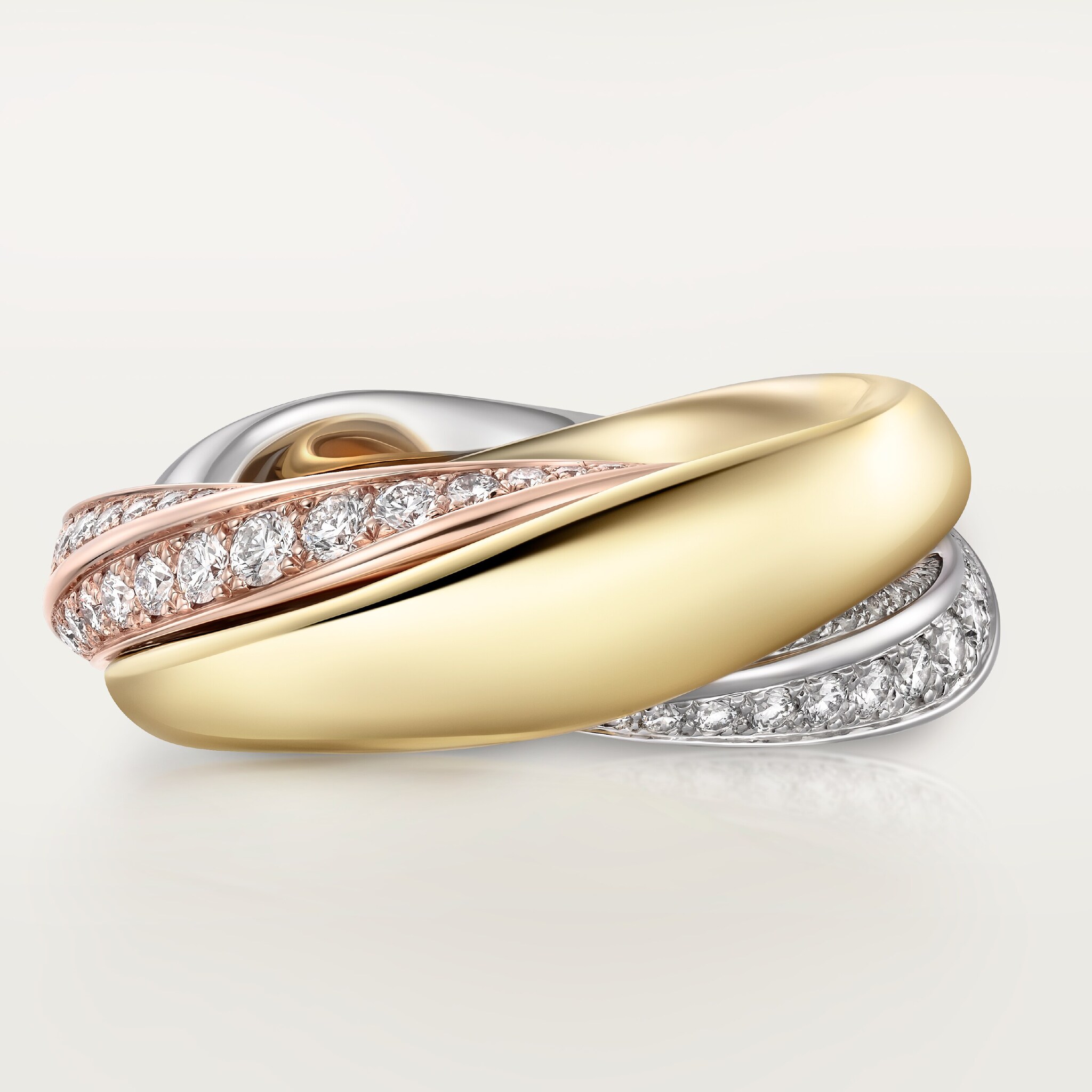 Trinity ring, half-paved, image 7