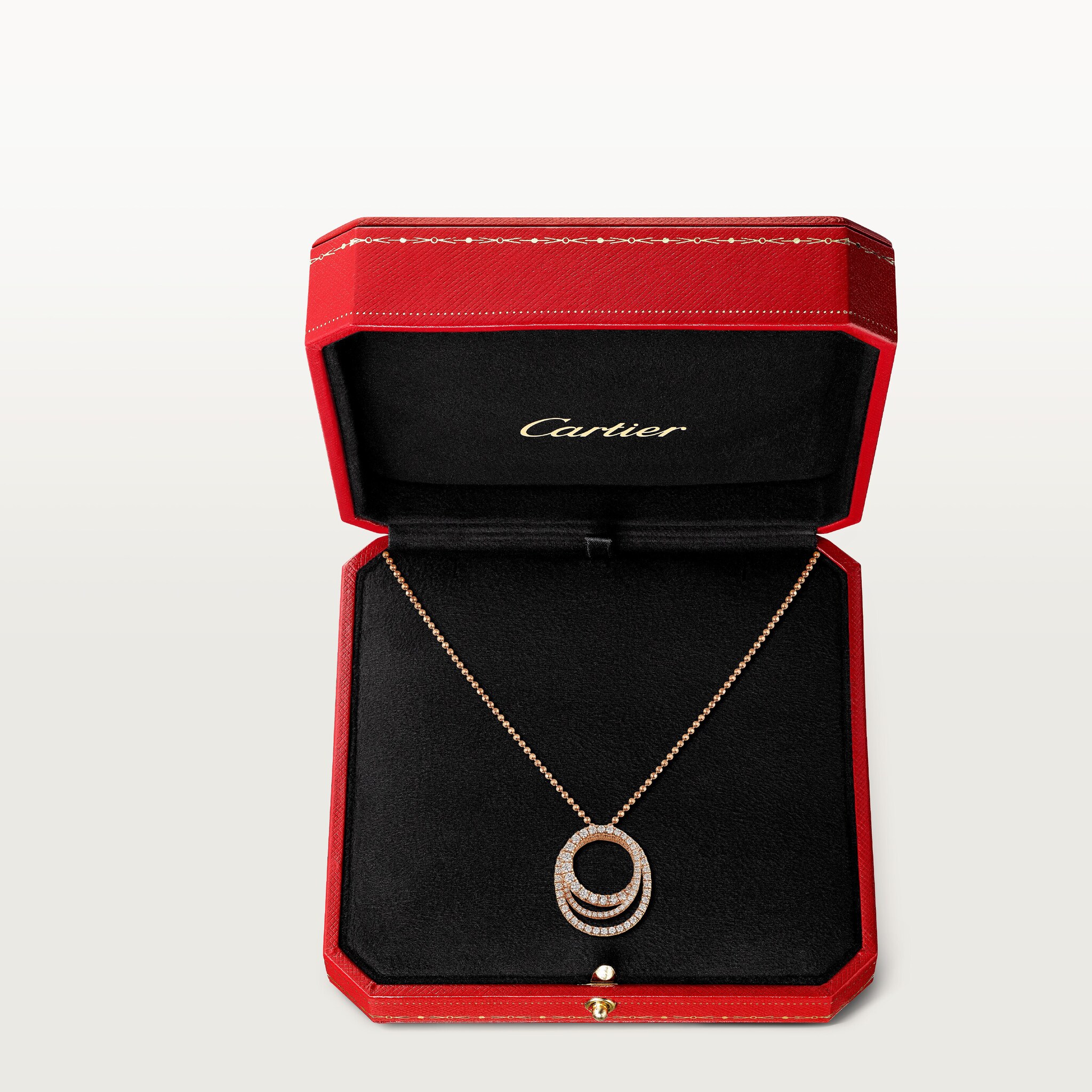 Etincelle de Cartier pendant, triple row, paved 
