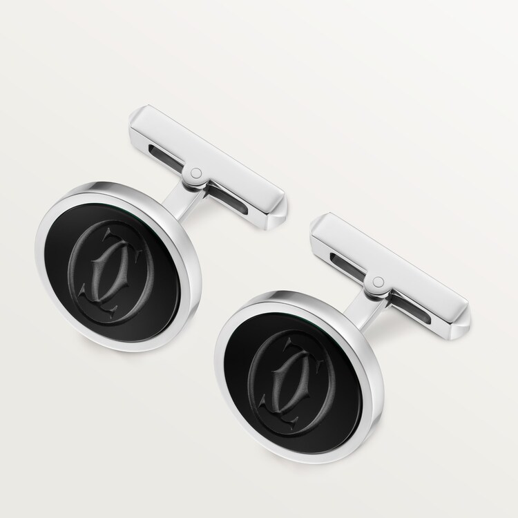 Cartier cufflinks silver sale