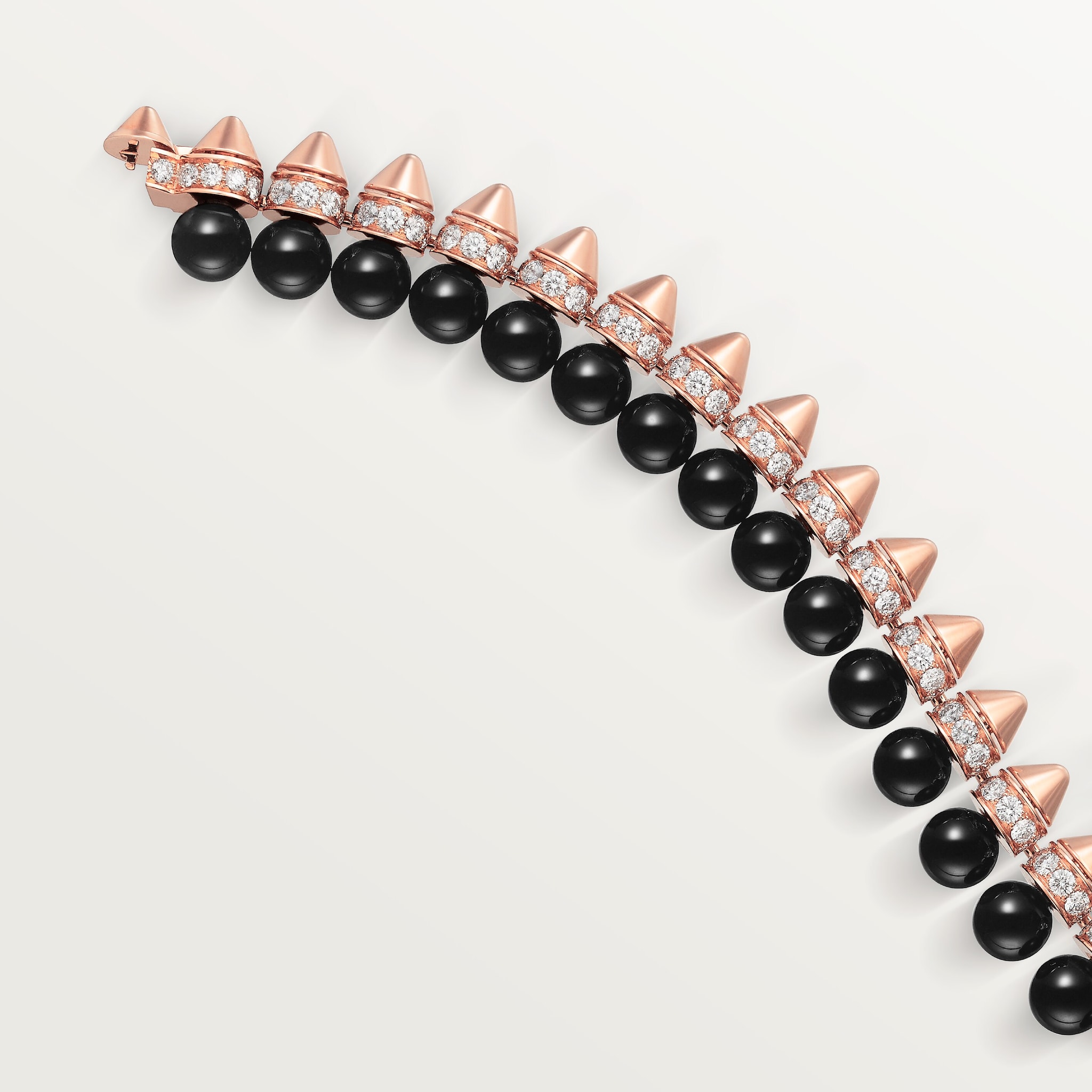 5 صورة ،سوار "كلاش دو كارتييه"، عقيق يماني، مرن، موديل الحجم الكبير جدًّا (XL)، ماس