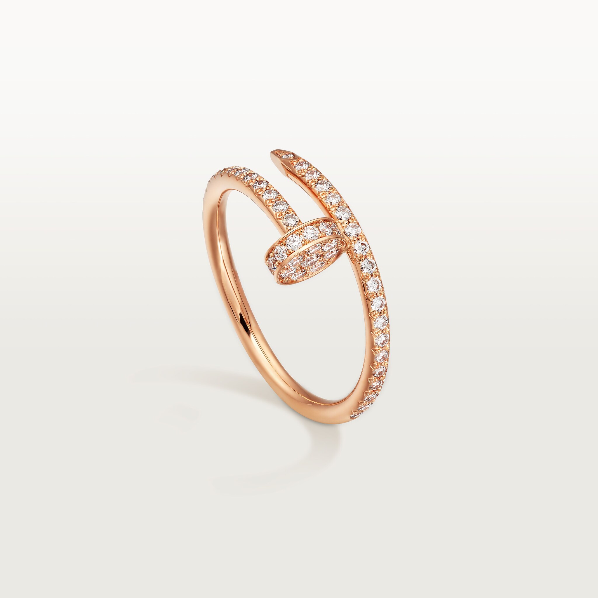 Juste un Clou ring, small model, half-paved