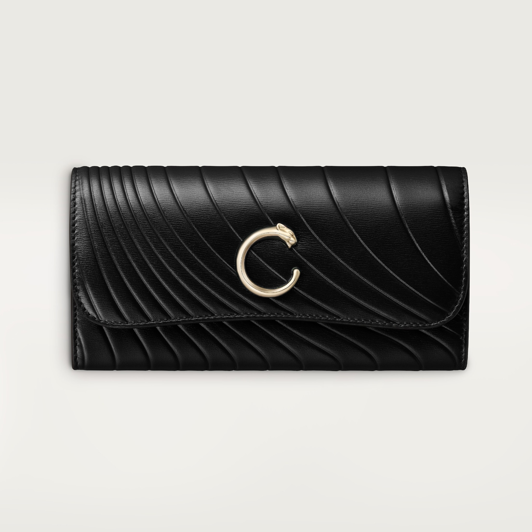 International wallet with flap, Panth&egrave;re C de Cartier