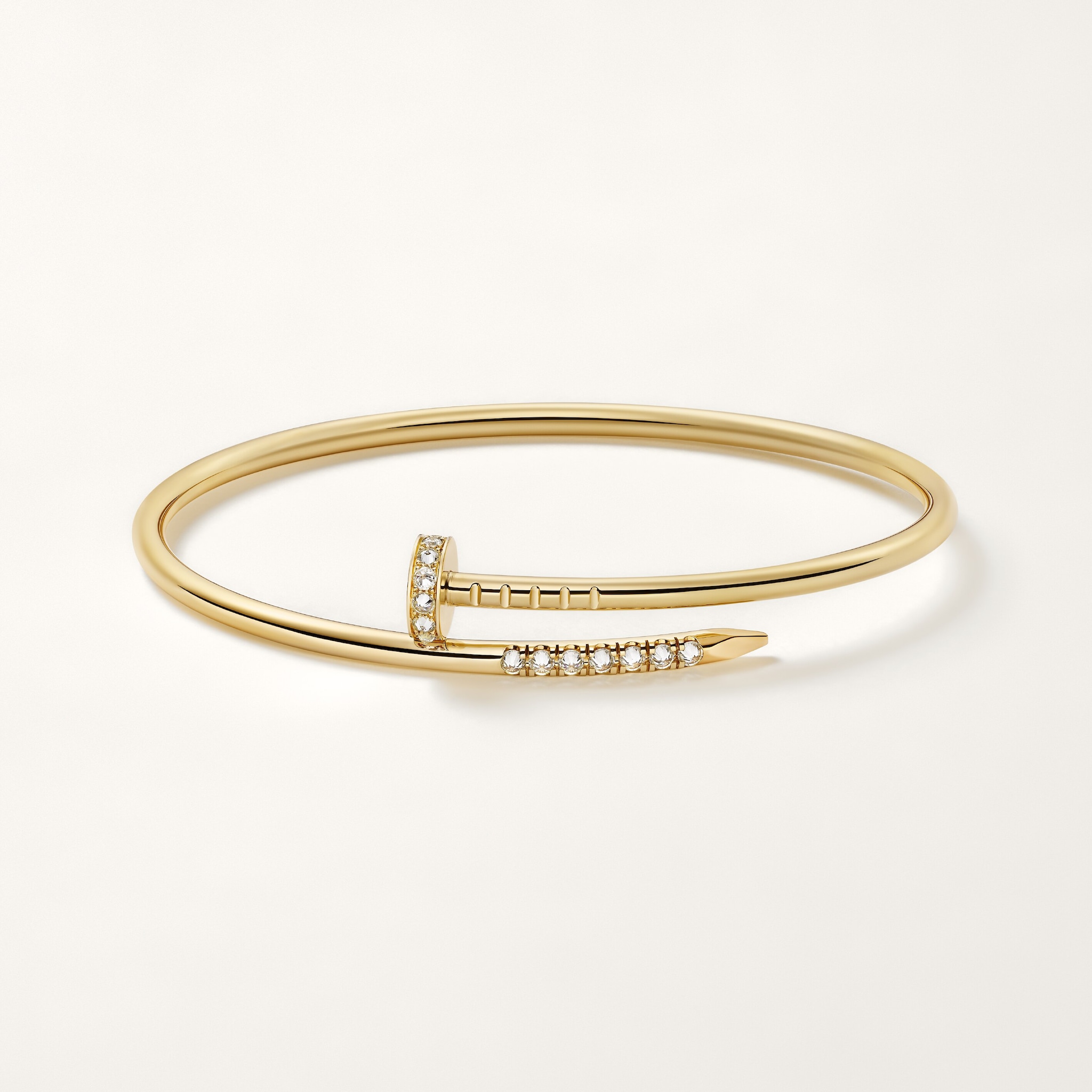 Juste un Clou bracelet, small model, reverse-set diamonds