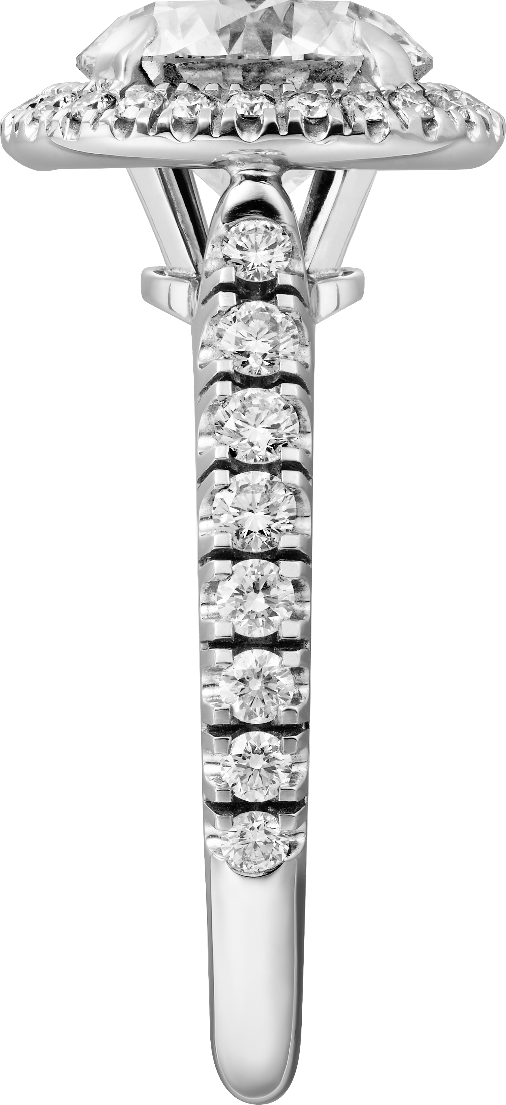 5 صورة ،خاتم سوليتير "كارتييه دِستينيه"، ماسة بقطع بريانت الحديث البرّاق، مرصوف 