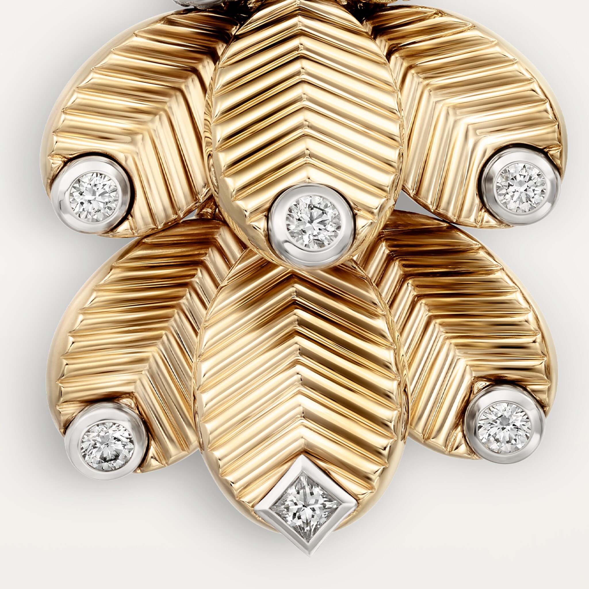 Grain de Caf&eacute; earrings, diamonds, image 5