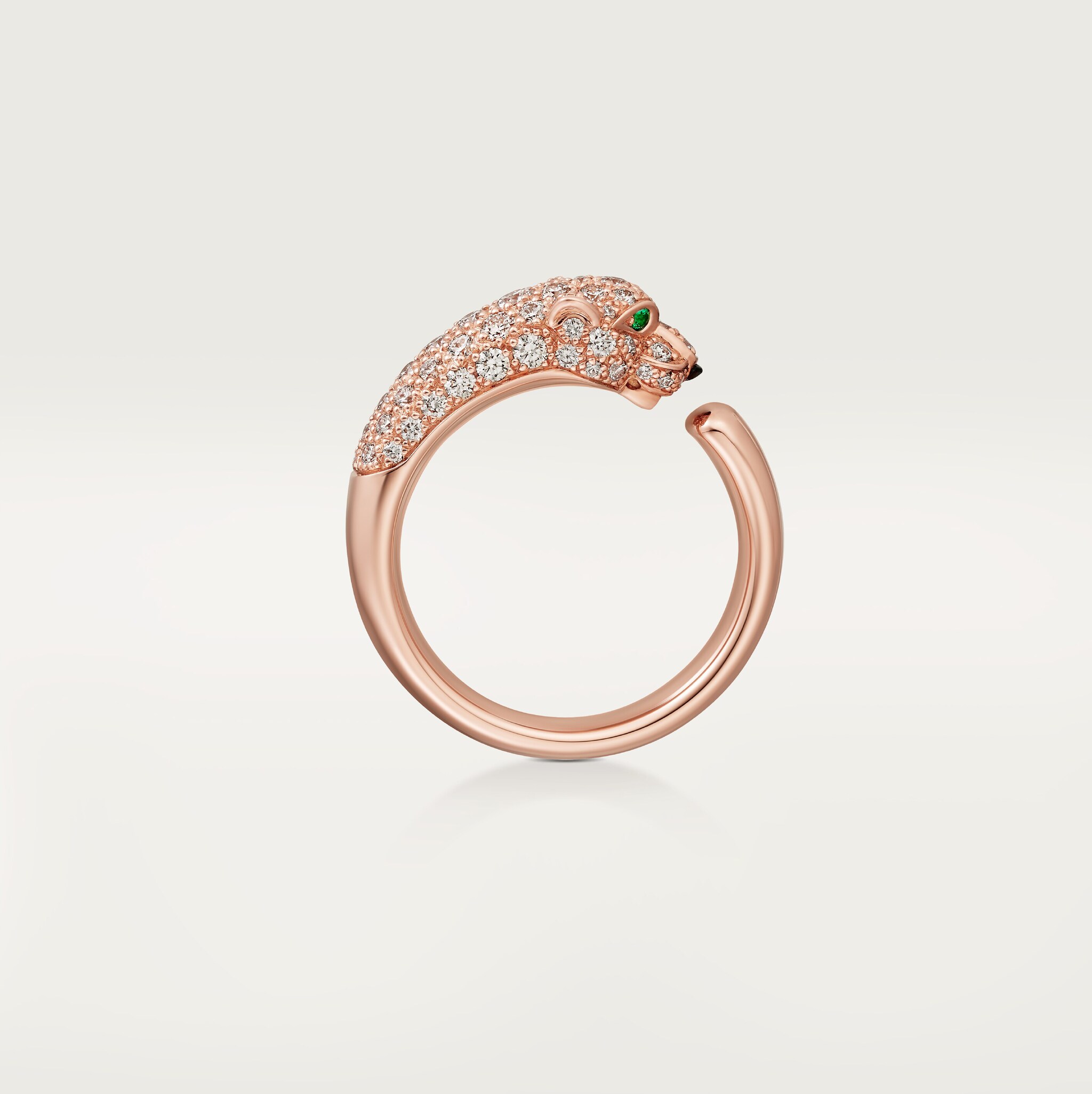 Panth&egrave;re de Cartier ring, small model, half-paved, image 3