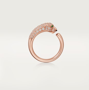 Panthère de Cartier ring, small model, half-paved Panthère de Cartier ring, small model, half-paved