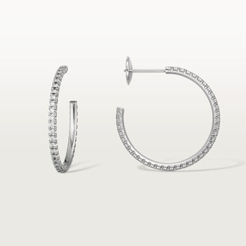 Etincelle de Cartier hoop earrings, medium model, paved Etincelle de Cartier hoop earrings, medium model, paved