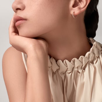 Etincelle de Cartier hoop earrings, small model, paved Etincelle de Cartier hoop earrings, small model, paved