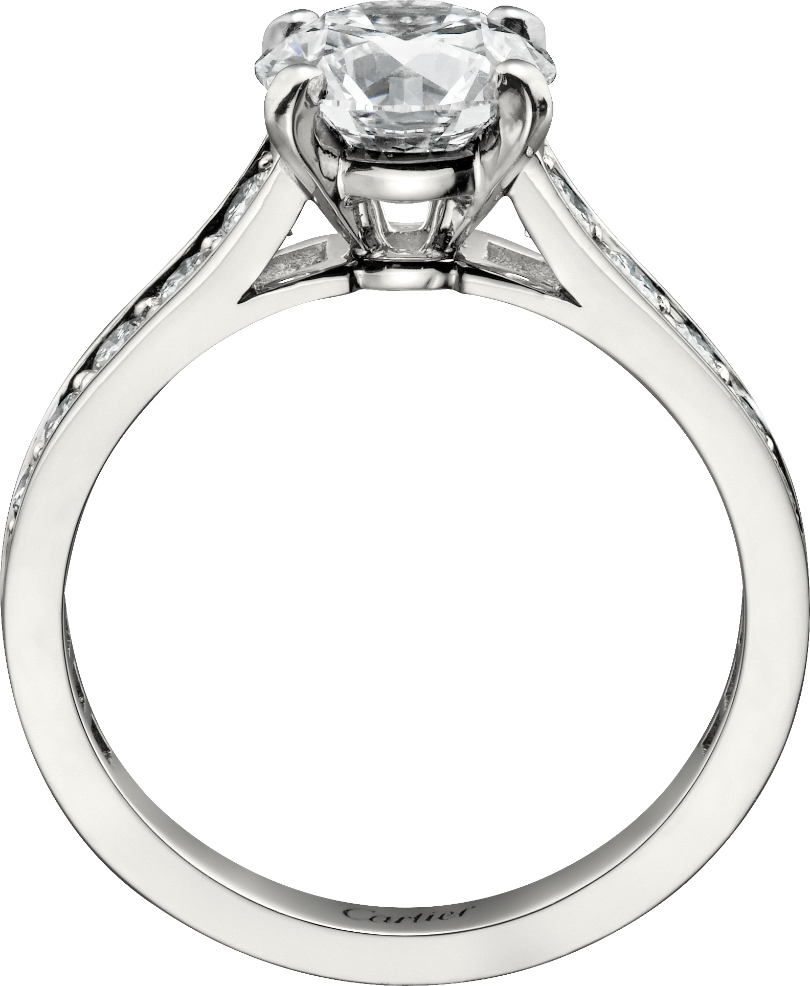 1895 solitaire, brilliant-cut diamond, paved 