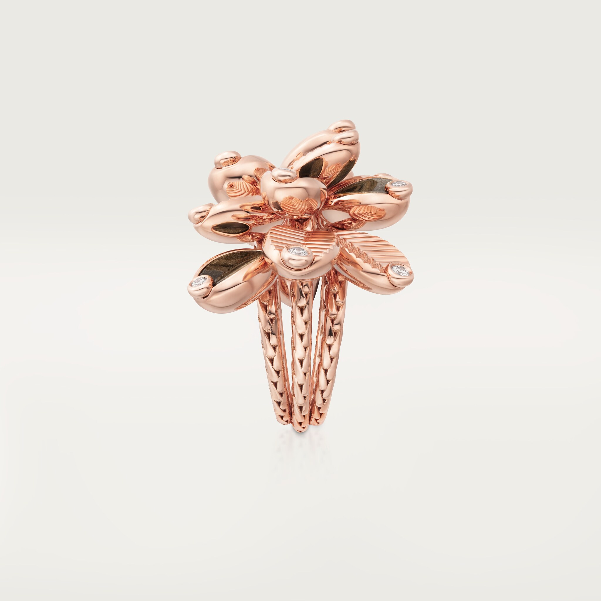 8 صورة ،خاتم من مجموعة "غران دو كافيه"، سبج، مرصوف جزئيًا