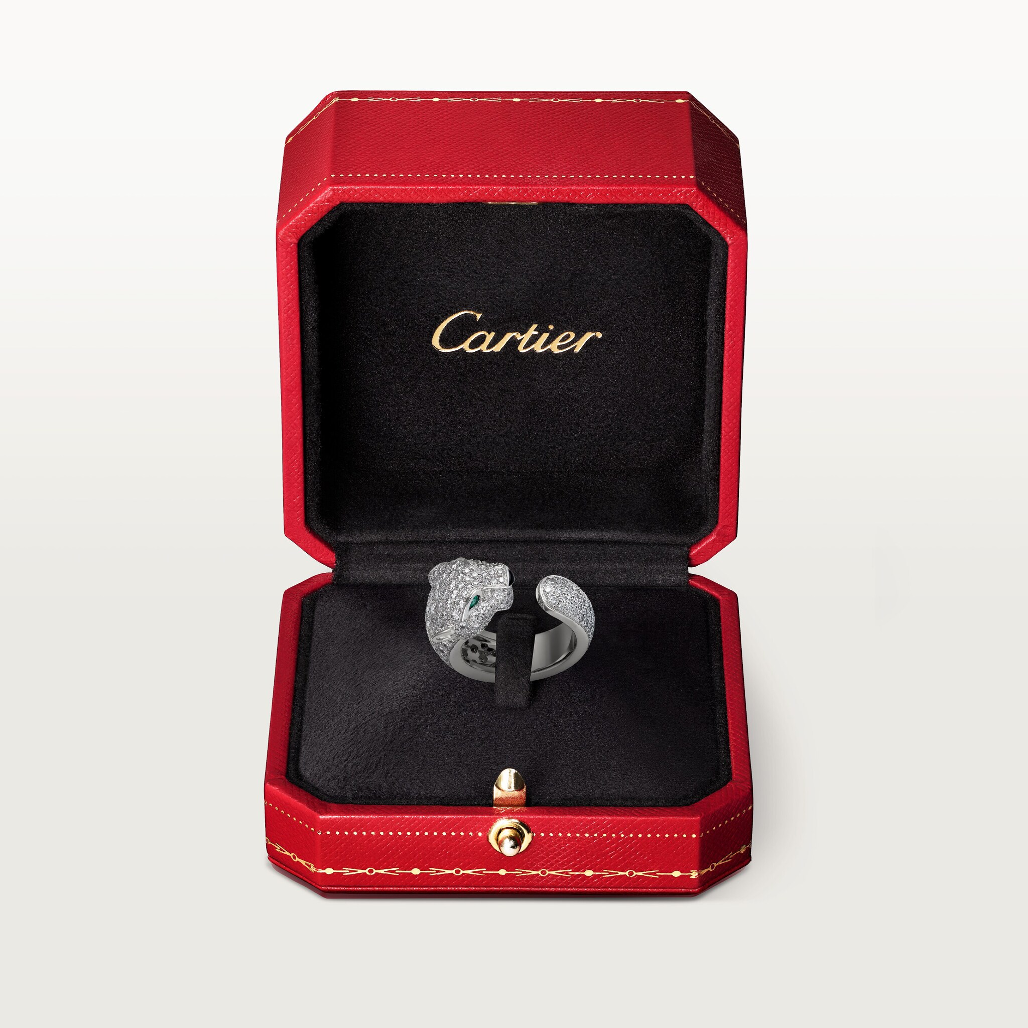 Panth&egrave;re de Cartier ring, medium model, paved, image 7