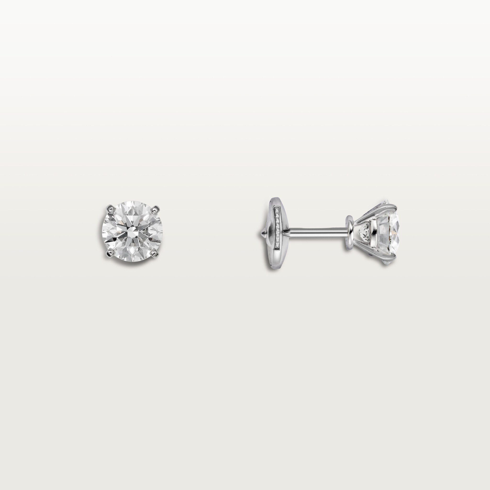 1895 stud earrings, 2 brilliant-cut diamonds 