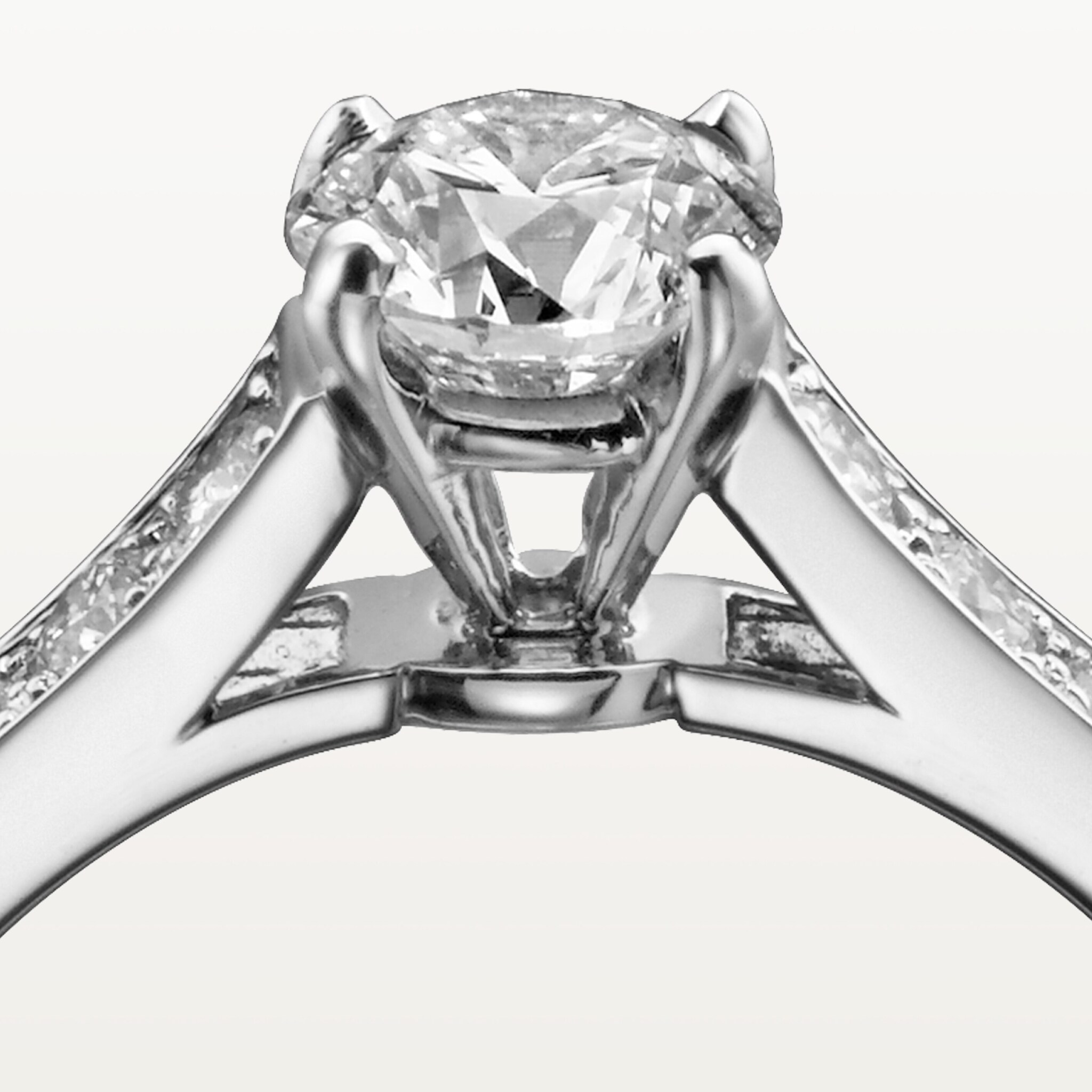 1895 solitaire, brilliant-cut diamond, paved , image 5