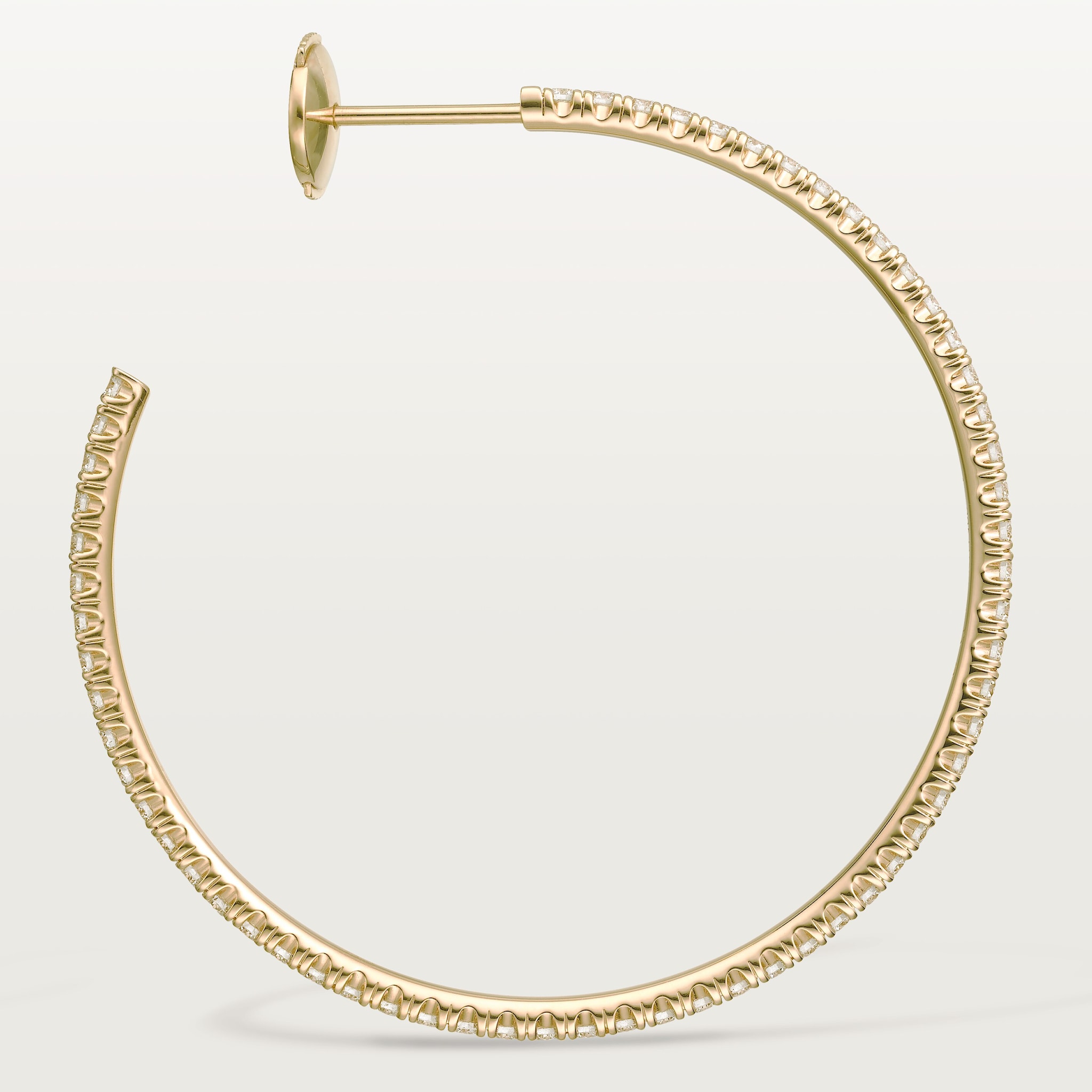 Etincelle de Cartier hoop earrings, large model, paved