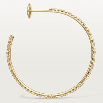 Etincelle de Cartier hoop earrings, large model, paved Etincelle de Cartier hoop earrings, large model, paved