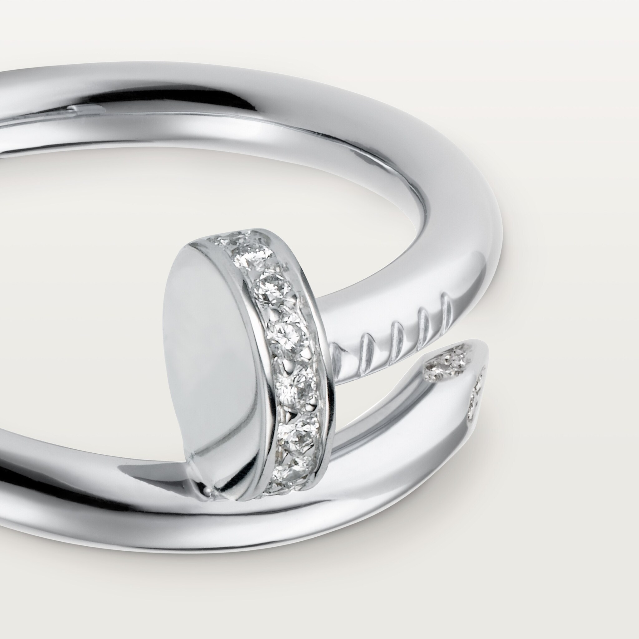 Juste un Clou ring, classic model, diamonds, image 5