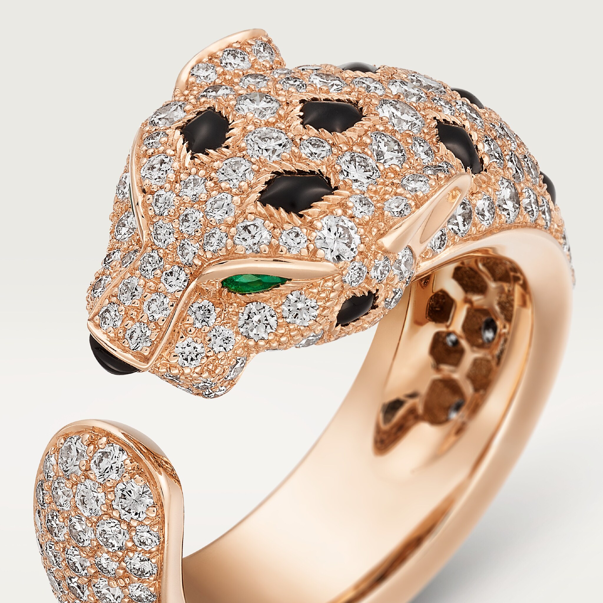Panth&egrave;re de Cartier ring, medium model, paved, image 5
