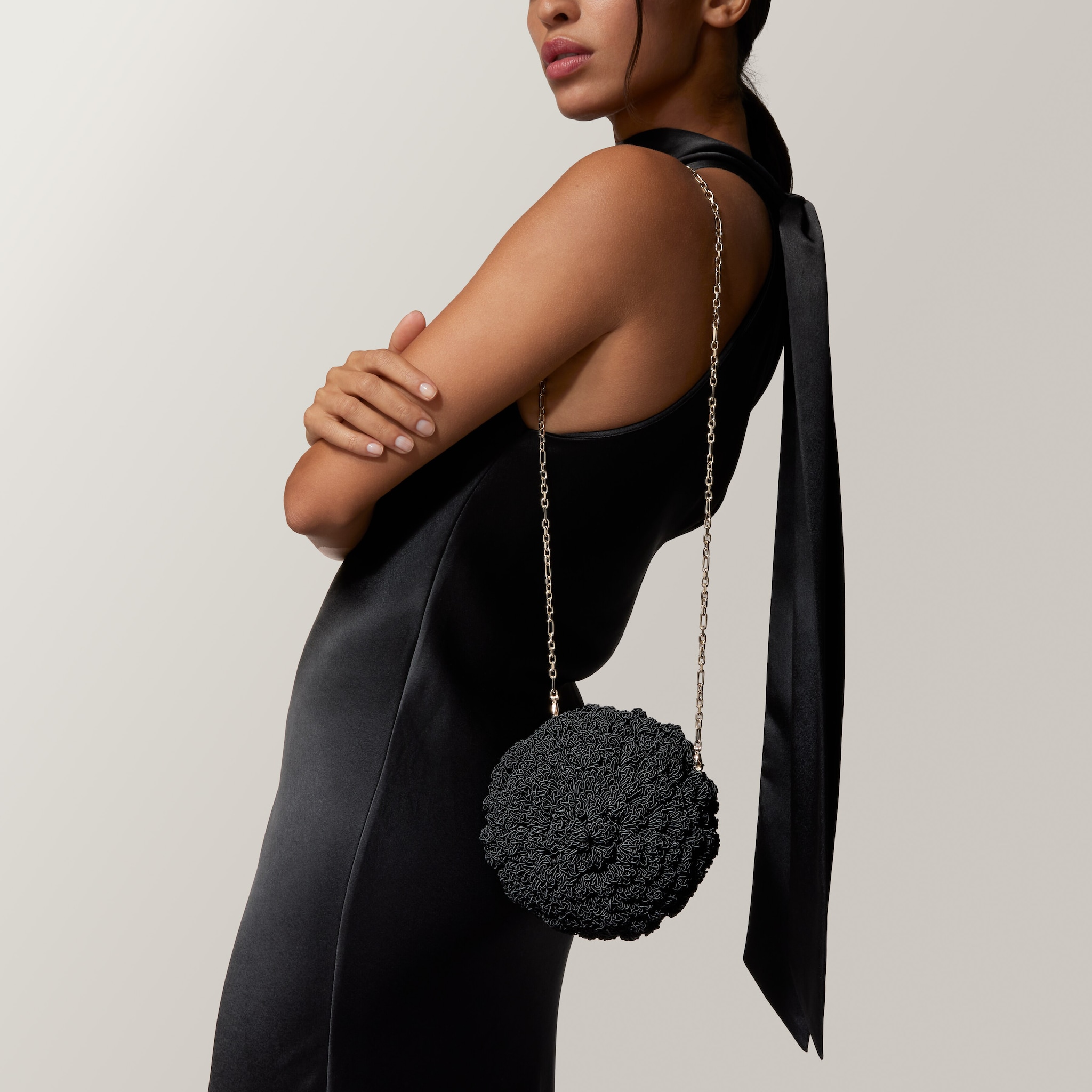 Round crochet bag, Cartier Soir