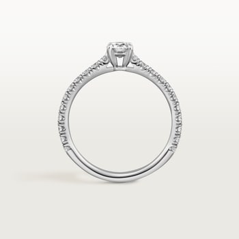 1895 solitaire, brilliant-cut diamond, paved  1895 solitaire, brilliant-cut diamond, paved